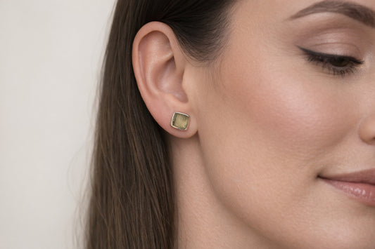 Libyan Desert Glass | Crystal Earrings | Manifestation | Confidence | Personal Power