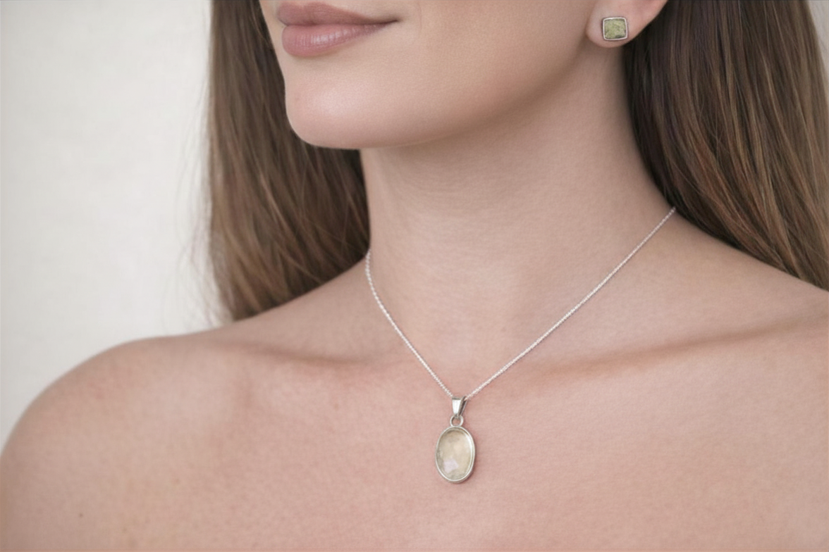 Libyan Desert Glass | Tektite Necklace | Transformation | Confidence | Abundance